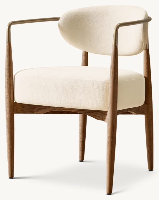 Arno Luxe Fabric Dining Armchair