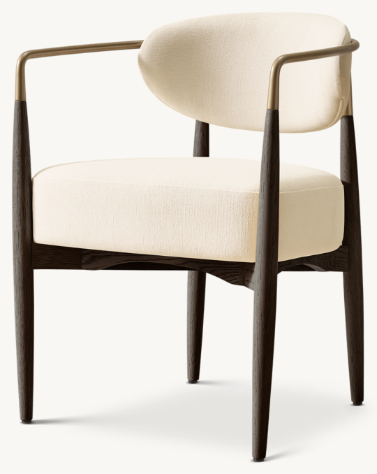Arno Luxe Fabric Dining Armchair