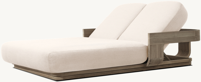 Sedona Open Teak Double Chaise