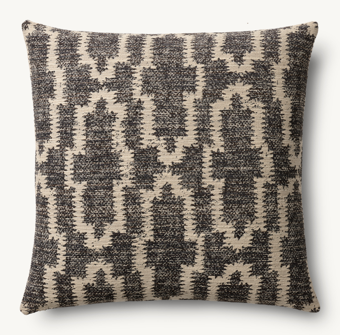 Nazaré Block Print Outdoor Pillow Cover - Square