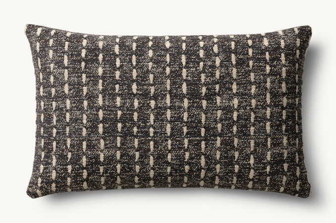 Nazaré Stitched Stripe Outdoor Pillow Cover - Lumbar