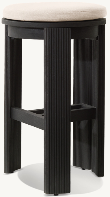 Striata Teak Swivel Bar & Counter Stool