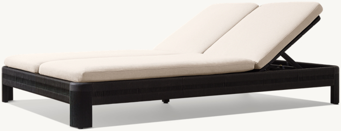 Striata Teak Double Chaise