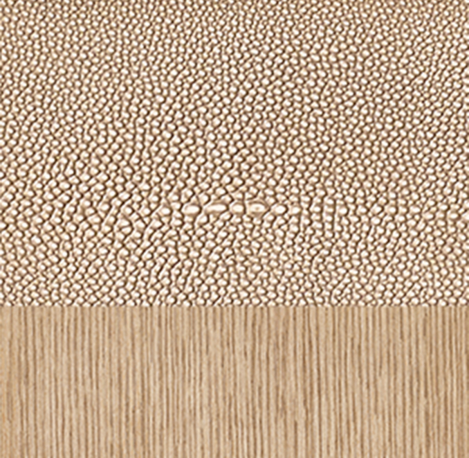 Shown in Bone Shagreen/Greige Brushed Oak.