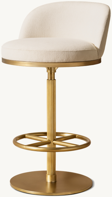 Shown in Natural Performance Linen Weave with Brass finish.