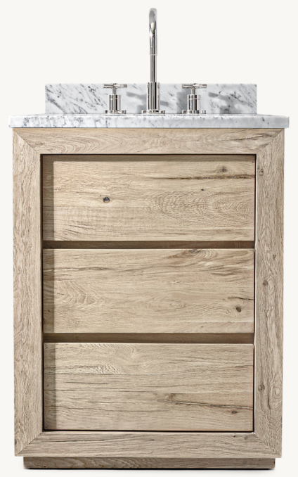 Drifted Reclaimed Oak Powder Vanity
