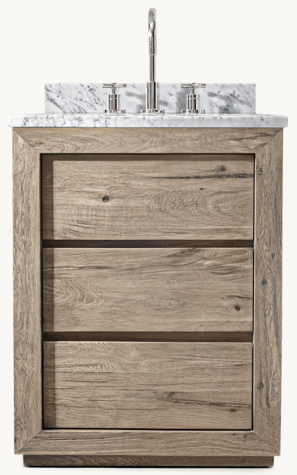 Drifted Reclaimed Oak Powder Vanity