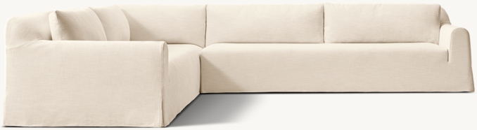 Monastère Waterfall with Back Cushions Left-Arm L-Sectional