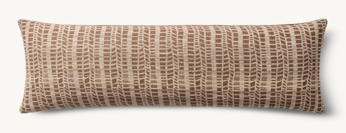 Kari - Housse de coussin à rayures échelonnées - Rectangulaire - Très grand lit