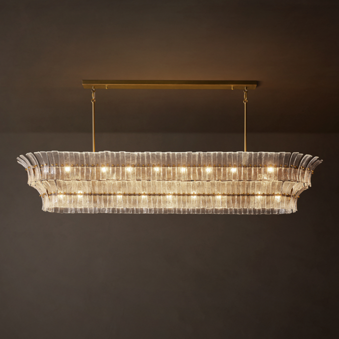 Romano Clear Glass Linear Chandelier