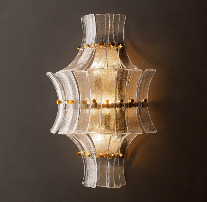 Romano Clear Glass Grand Sconce