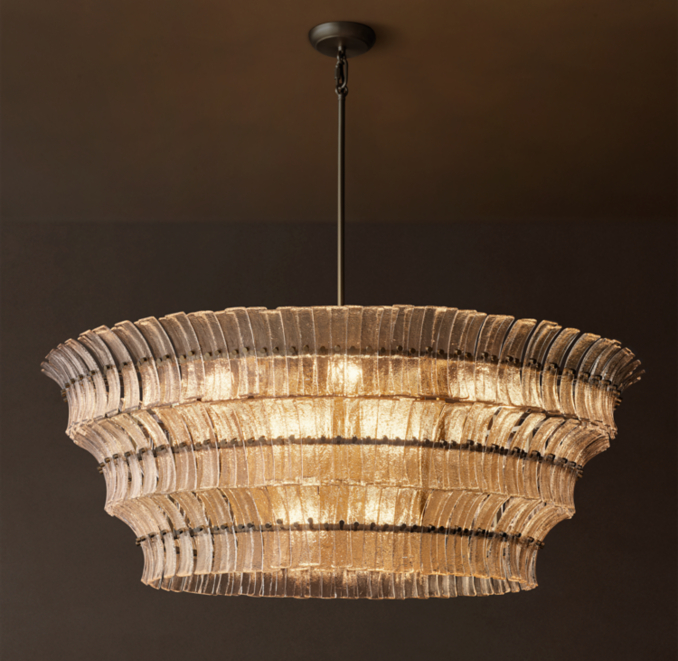 60" chandelier shown in Bronze.