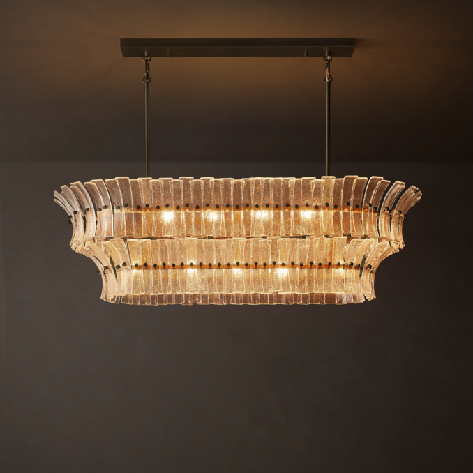 Romano Clear Glass Linear Chandelier