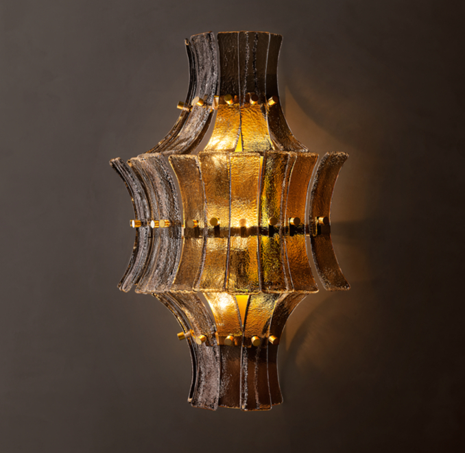 Romano Smoke Glass Grand Sconce