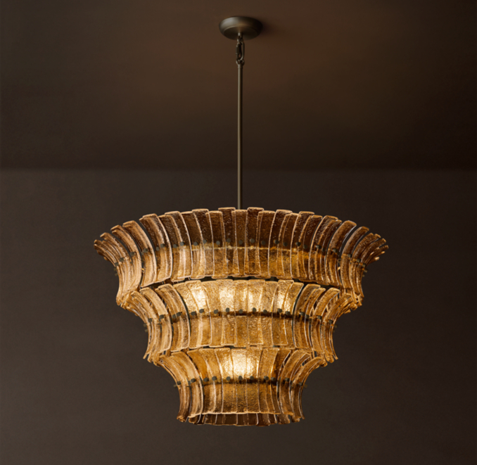 364" chandelier shown in Bronze.