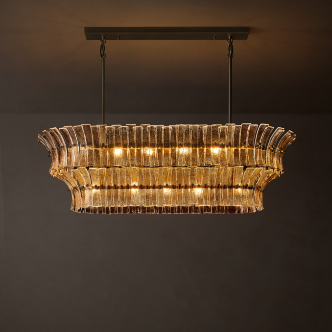 54" chandelier shown in Bronze.