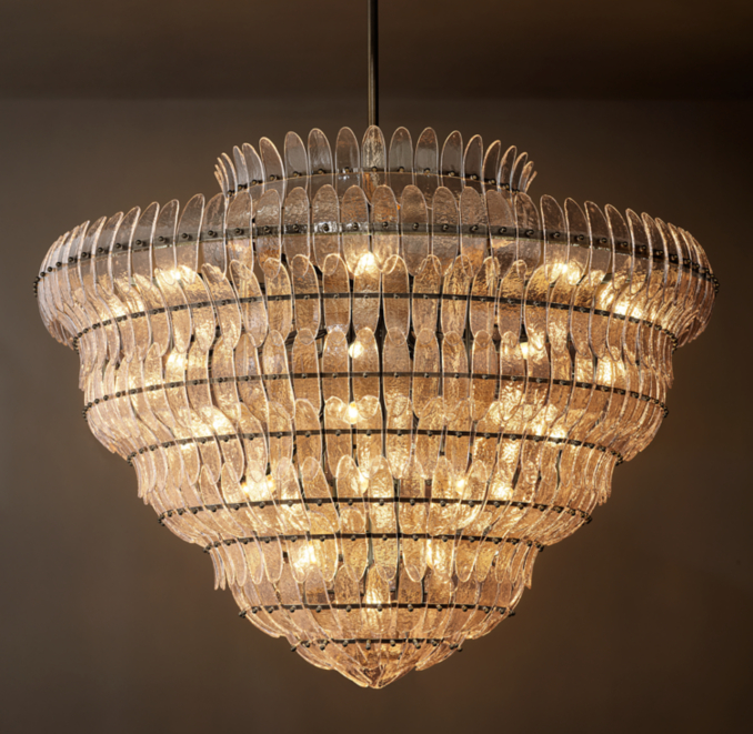 60" chandelier shown in Bronze.