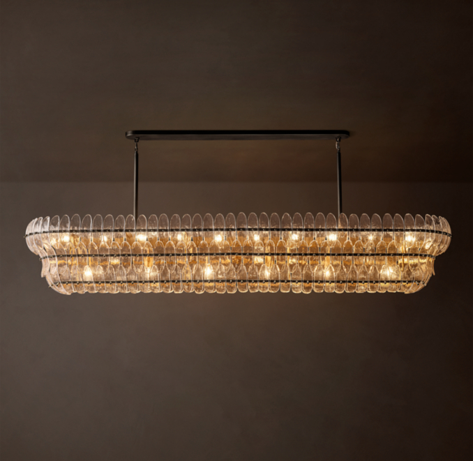 Amelia Clear Glass Linear Chandelier