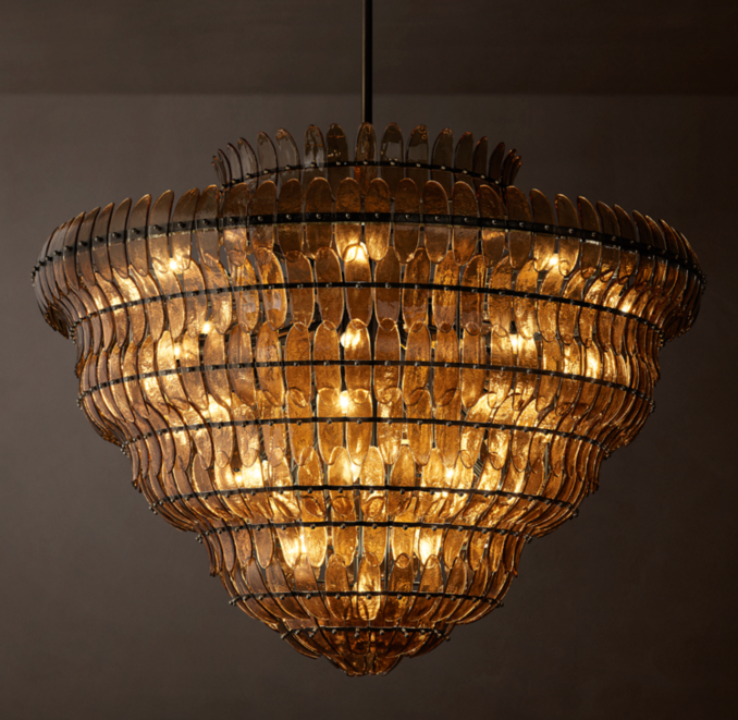 60" chandelier shown in Bronze.