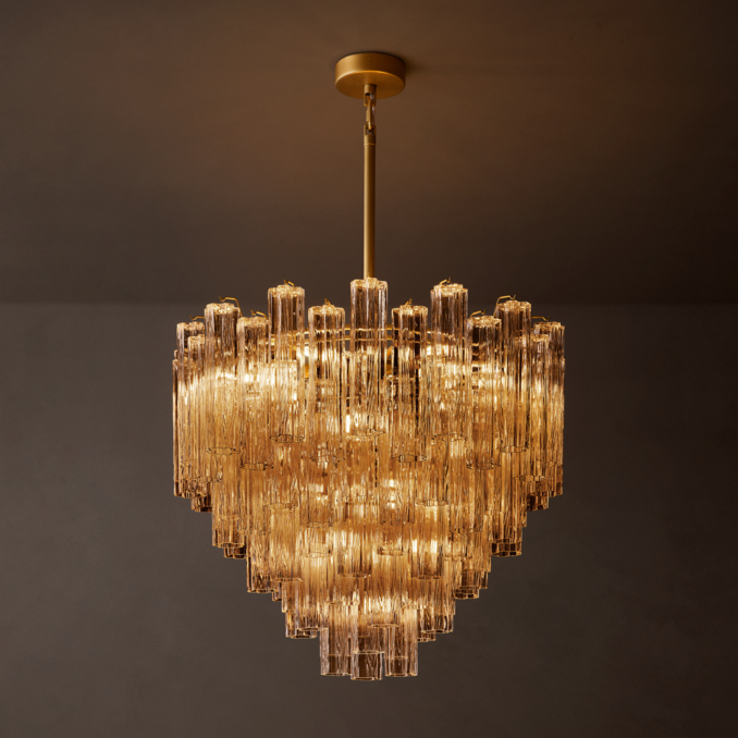 Tronchi Smoke Glass Round Chandelier