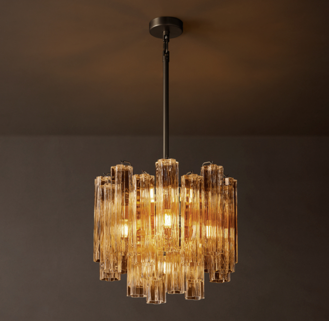 Tronchi Smoke Glass Round Chandelier