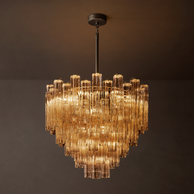 Tronchi Smoke Glass Round Chandelier