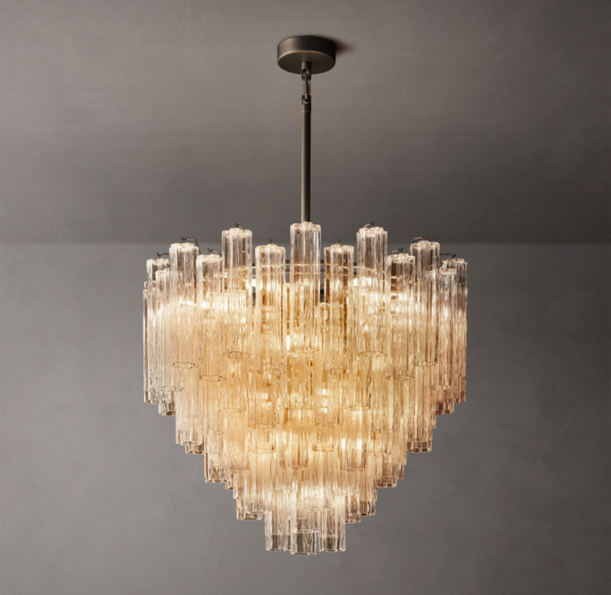 Tronchi Smoke Glass Round Chandelier