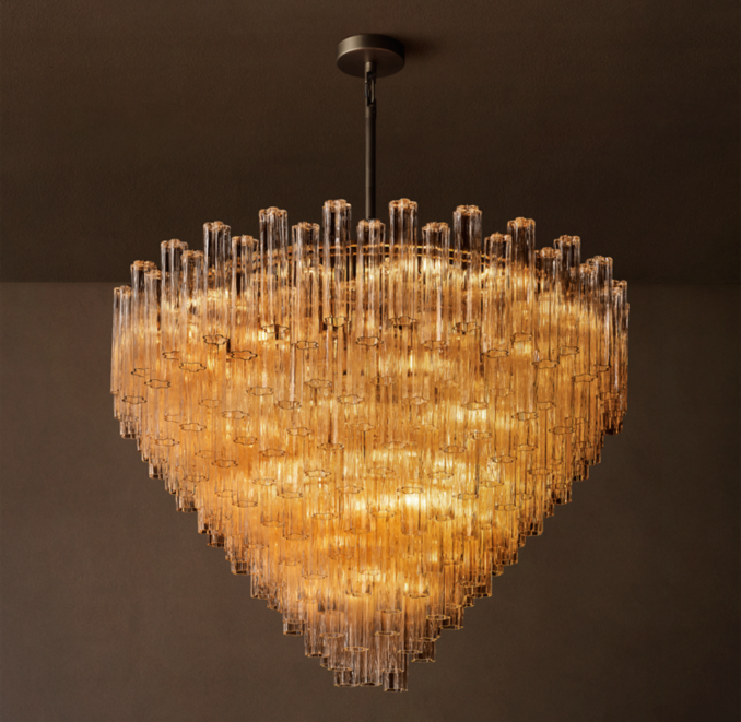 61" chandelier shown in Bronze.