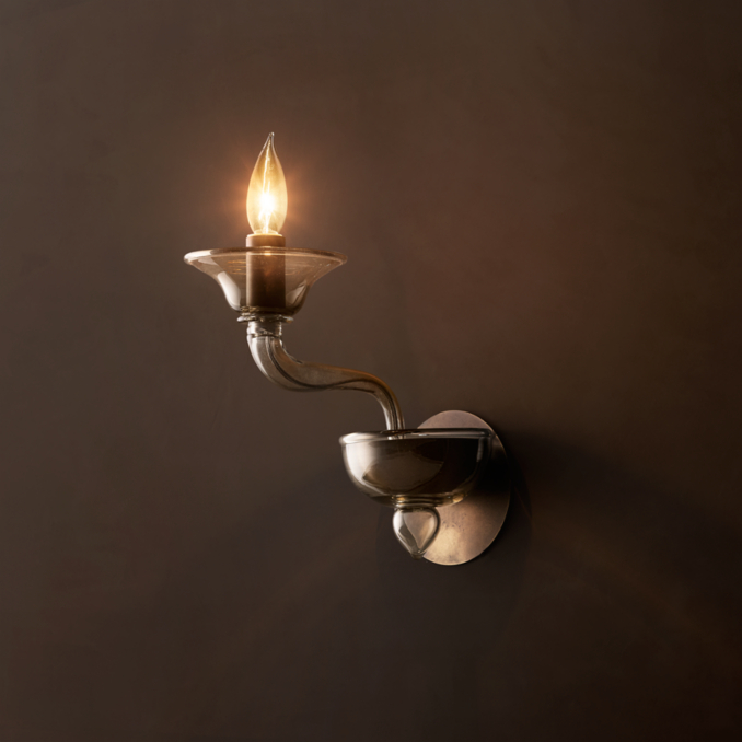Mirella Smoke Glass Sconce