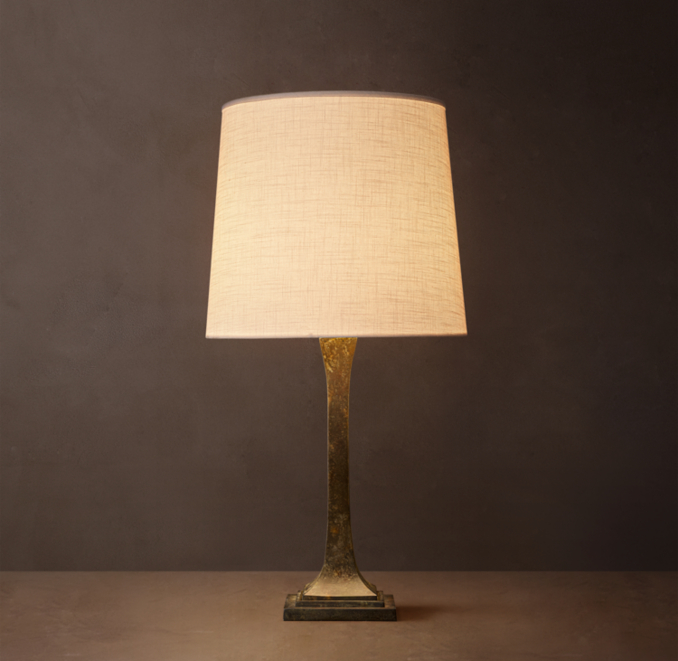 27" lamp shown in Patinated Brass.