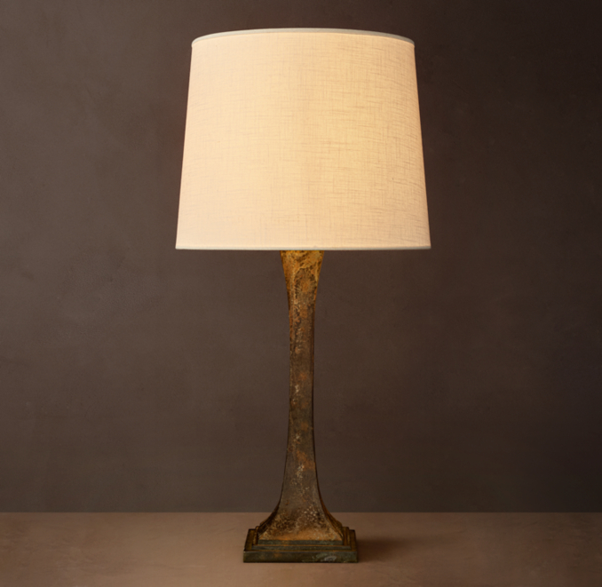 33" lamp shown in Patinated Brass.