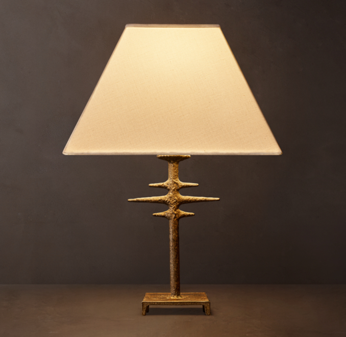 18" lamp shown in Lacquered Burnished Brass.