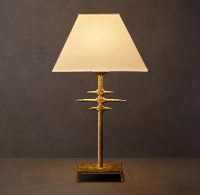 30" lamp shown in Lacquered Burnished Brass.