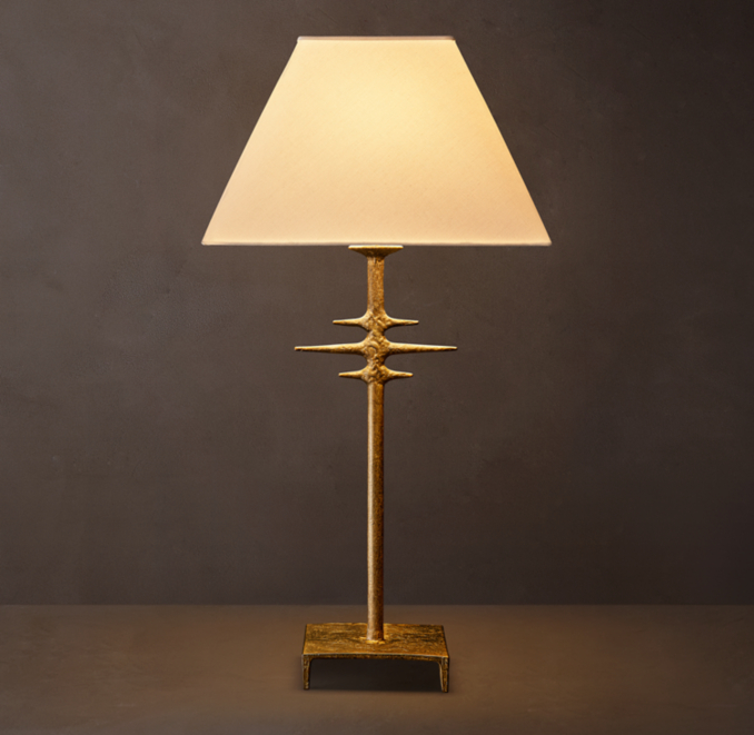 36" lamp shown in Lacquered Burnished Brass.