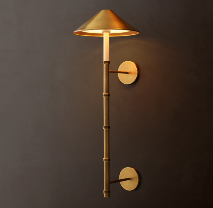 Shown in Lacquered Burnished Brass.