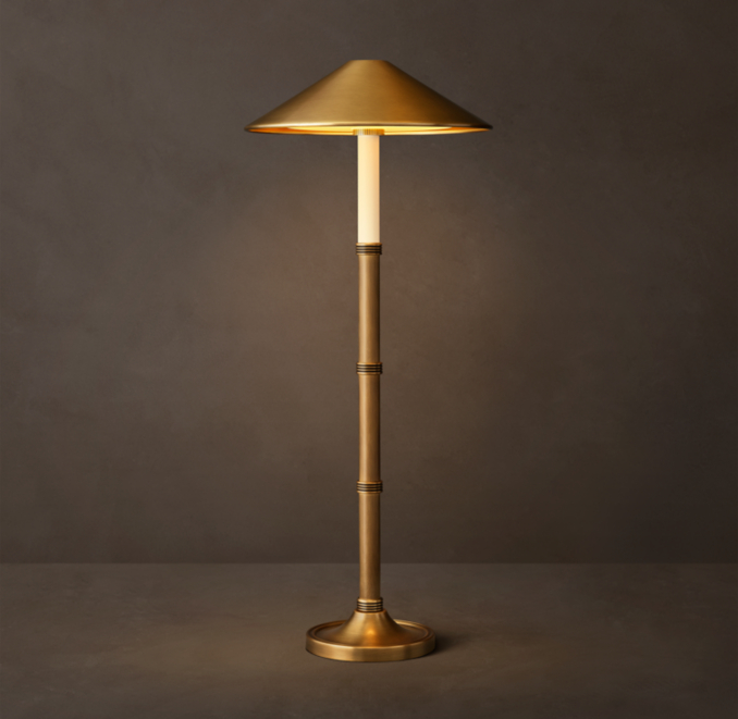 Shown in Lacquered Burnished Brass.