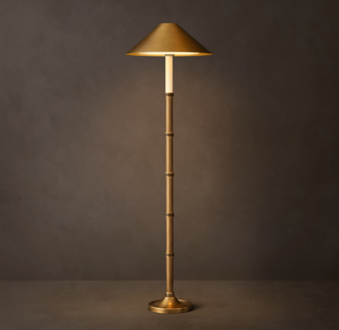 Shown in Lacquered Burnished Brass.