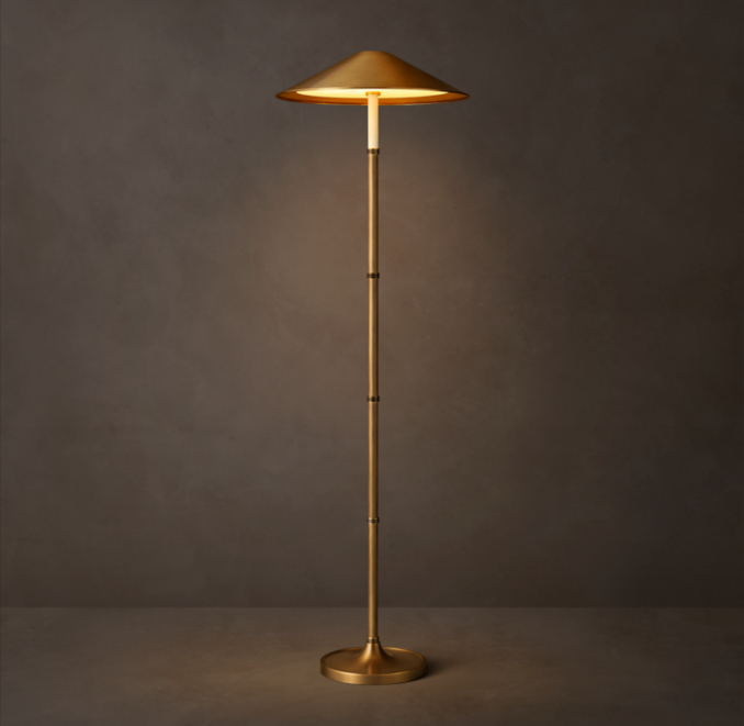 Shown in Lacquered Burnished Brass.