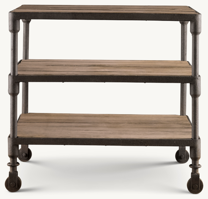 Front view of Dutch Industrial 28" Side Table