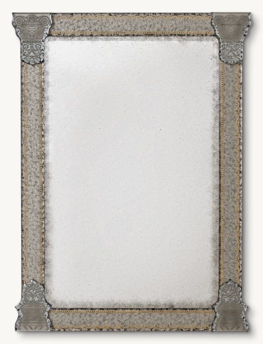 19TH C BAROQUE RAVENNA MIRROR