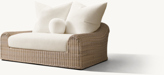 Shown in Greige. Cushions shown in Natural Perennials® Performance Textured Linen Weave.