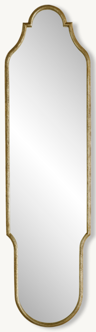 16" x 60" mirror shown in Antiqued Gold.