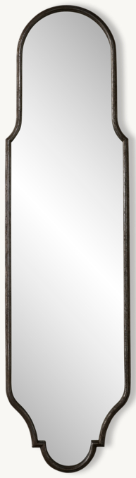 16" x 60" mirror shown in Antiqued Black.