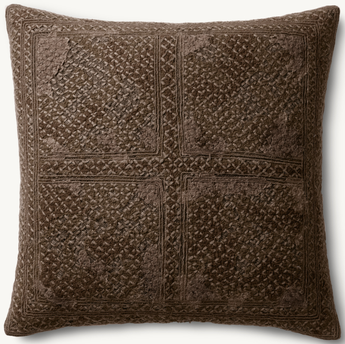 Handwoven Deconstructed Four Square Pillow Cover - Square