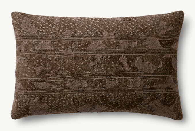 Handwoven Deconstructed Center Stripe Pillow Cover - Lumbar
