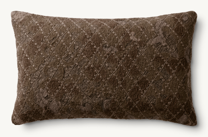 Handwoven Deconstructed Diamond Pillow Cover - Lumbar