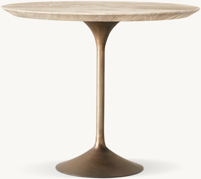 Shown in Crema Emperador Marble/Antiqued Brass.