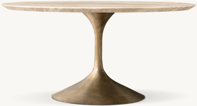 Shown in Crema Emperador Marble/Antiqued Brass.