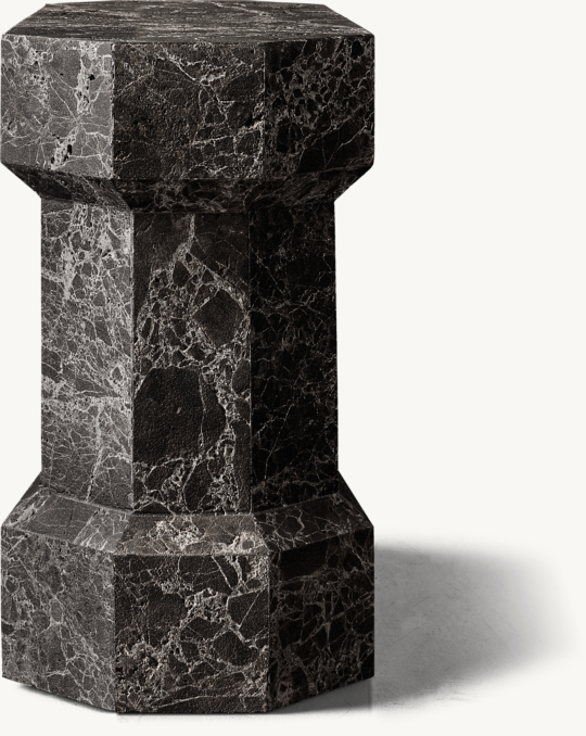 Shown in Sandblasted Saturated Black Emperador Marble.