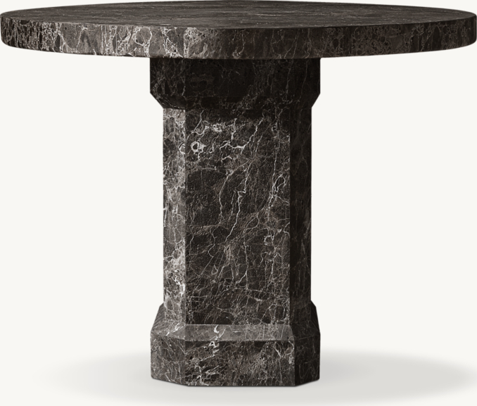 Shown in Sandblasted Black Emperador Marble.